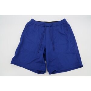 Lululemon‎ Lab LTT Shorts Mens Small Blue Waffle Knit Performance 8" Inseam